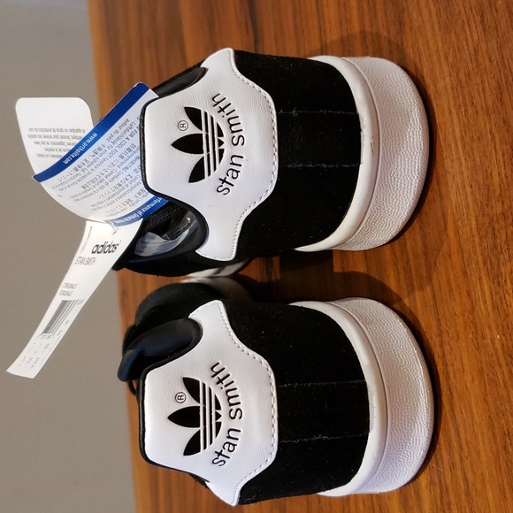 Adidas Originals Stan Smith Black Suede Shoes Men's 7.5 - Picture 5 of 8